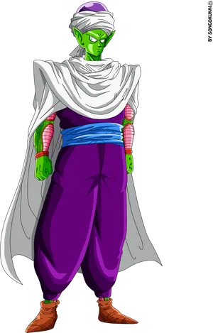 Green Alien Anime Character.png PNG Image