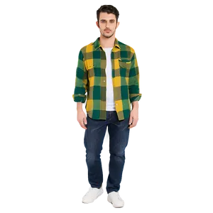 Green And Yellow Flannel Png Dpw50 PNG Image