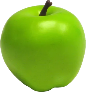 Green Apple Single Fruit PNG Image