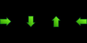 Green Arrows Directional Set PNG image with transparent background