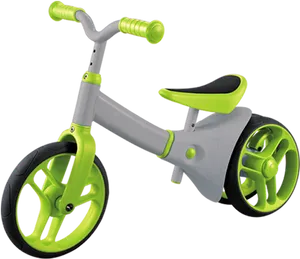 Green Balance Bike Children PNG Image