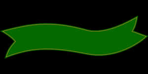 Green Banner Ribbon Graphic PNG with transparent background