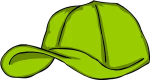 Green Baseball Cap Cartoon PNG Image