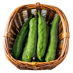 Green Beans In Basket Png Obw PNG Image