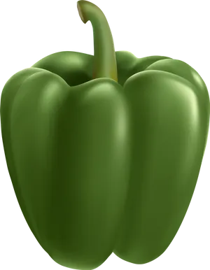 Green Bell Pepper Graphic PNG Image