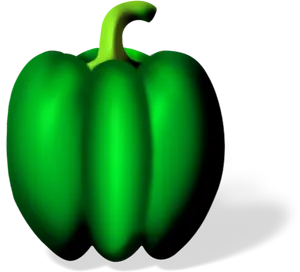 Green Bell Pepper Illustration PNG Image