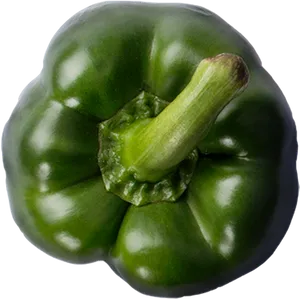 Green Bell Pepper Top View PNG Image