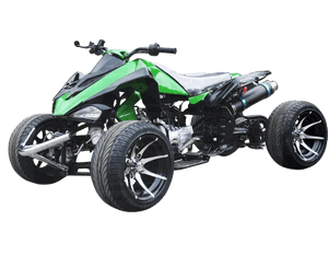 Green Black A T V Quad Bike PNG image with transparent background