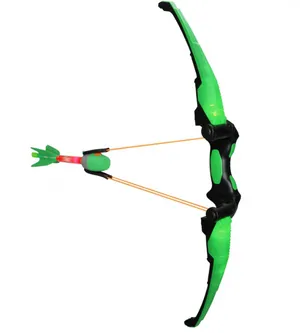 Green Black Plastic Bowand Arrow Toy PNG Image