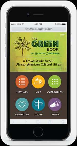 Green Book Of Sc Phone Screen Photo Image - Iphone, HD Png Download PNG image with transparent background