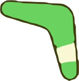 Green Boomerang Graphic PNG Image