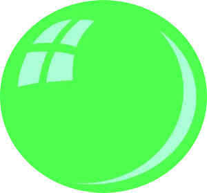 Green Bubble Icon PNG Image