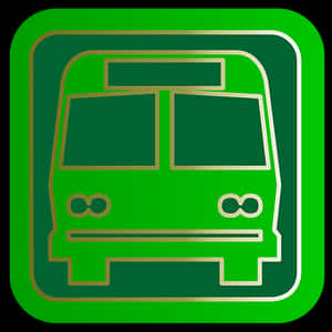 Green Bus Icon PNG image with transparent background