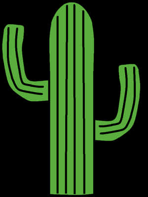 Green Cactus Graphic PNG image with transparent background