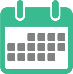 Green Calendar Icon PNG Image