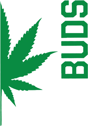 Green Cannabis Leaf Buds Graphic PNG Image