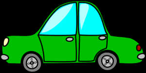 Green Cartoon Car Graphic PNG with transparent background