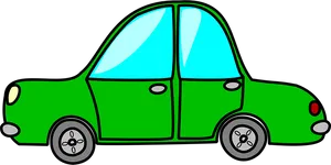 Green Cartoon Car Graphic PNG Image