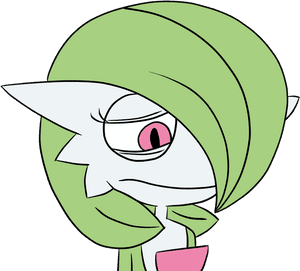 Green Face Line Art Leaf Facial Expression Flowering - Gardevoir Expression, HD Png Download PNG image with transparent background