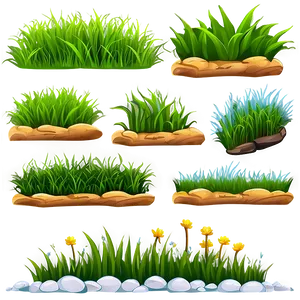 Green Cartoon Grass Png Cai37 PNG Image