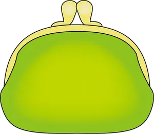 Green Cartoon Purse Illustration PNG Image