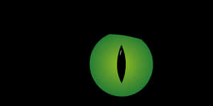 Green Cat Eye Illustration PNG image with transparent background