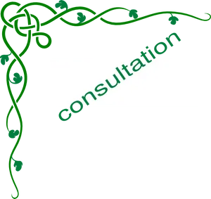 Green Celtic Consultation Border PNG Image