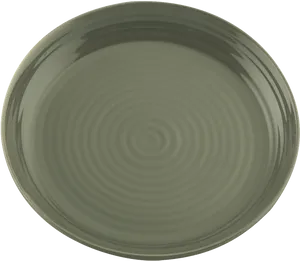 Green Ceramic Dinner Plate PNG Image