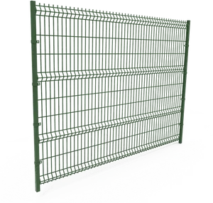 Green Chain Link Fence Panel PNG Image