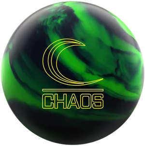 Green Chaos Bowling Ball PNG Image