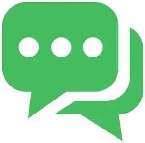 Green Chat Bubble Graphic PNG Image