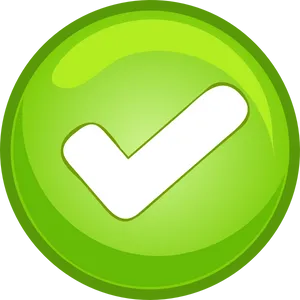 Green Check Mark Button PNG Image