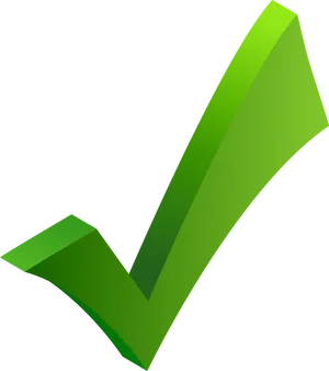 Green Check Mark Graphic PNG Image