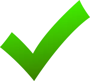 Green Check Markon Black Background PNG Image