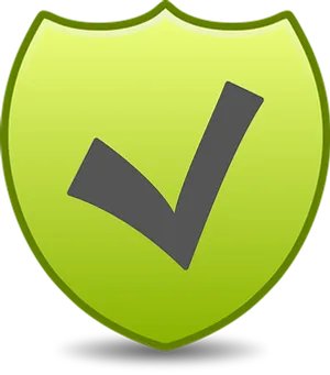 Green Checkmark Shield Icon PNG Image