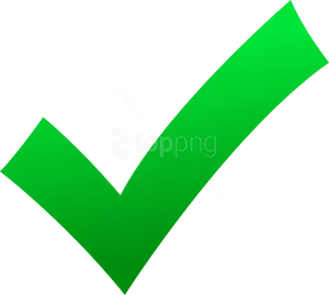 Green Checkmarkon Black Background PNG Image