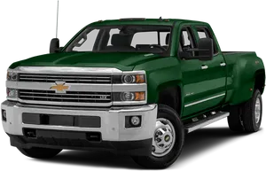 Green Chevrolet Silverado3500 H D Truck PNG Image