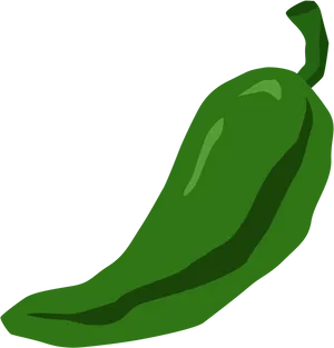 Green Chili Pepper Vector PNG Image