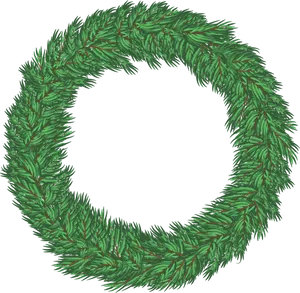 Green Christmas Wreath Graphic PNG Image