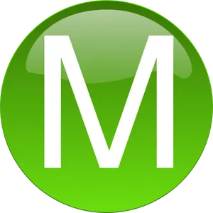 Green Circle Letter M Icon PNG Image