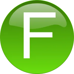 Green Circle White Letter F Icon PNG Image