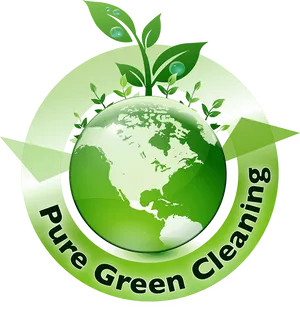 Green Cleaning Logo Eco Friendly PNG Image