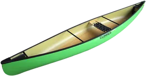 Green Clipper Canoeon Gray Background PNG Image