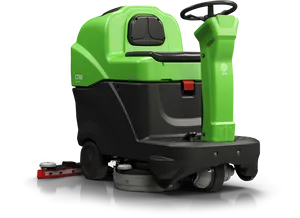 Green Commercial Floor Cleaning Machine PNG Image