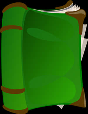 Green Cover Book Cartoon PNG image with transparent background
