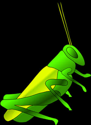Green Cricket Illustration PNG image with transparent background