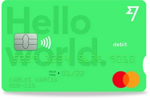 Green Debit Card Mockup PNG Image