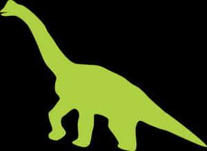 Green Dinosaur Silhouette PNG with transparent background