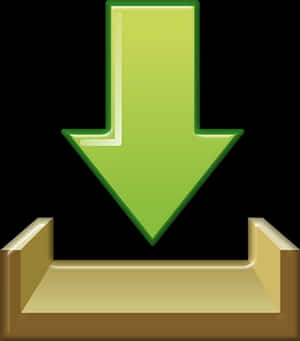 Green Download Arrow Icon PNG with transparent background