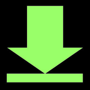 Green Download Arrow Icon PNG image with transparent background